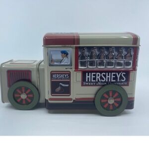 Hersheys Sweet Milk Chocolate‎ Tin Truck Vtg Collectible Metal Candy Container
